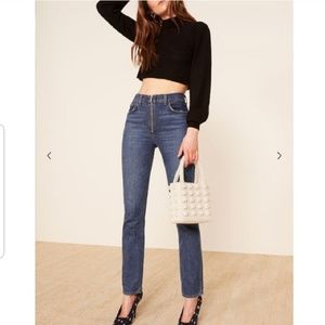 Reformation Brooke High Straight Zip Jean